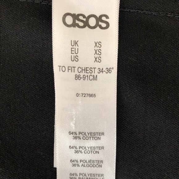 ASOS black bomber jacket. Hood. Relaxed oversize lightweight Fits Chest. 34-36 - Picture 4 of 10